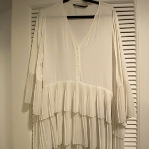 white Zara dress